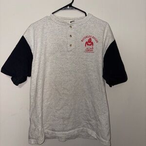 Vtg 90s Waterloo Boiler Co Iowa Henley T-Shirt industrial